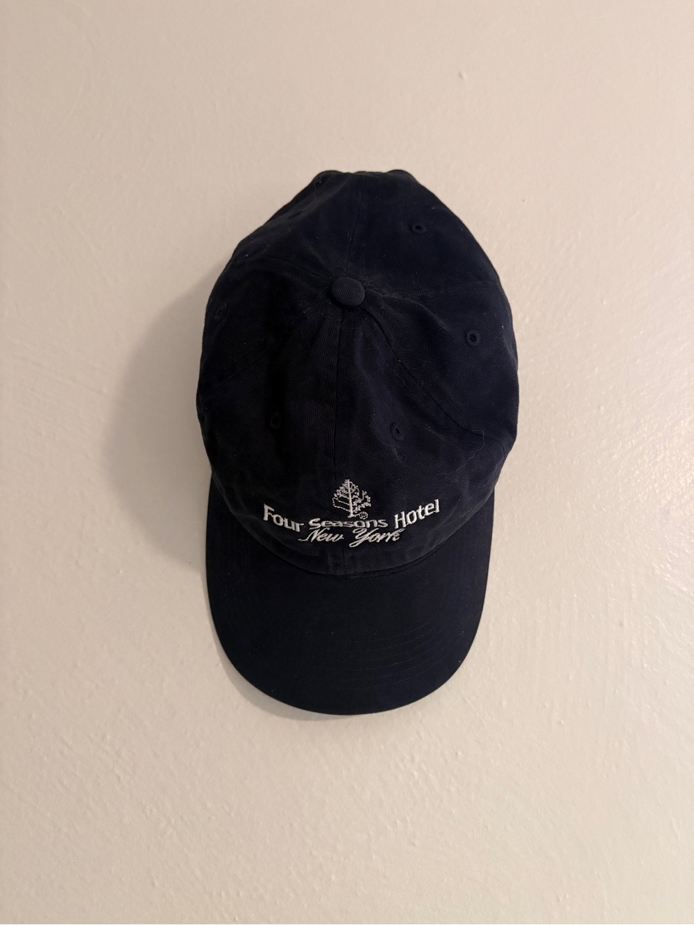 Four Seasons Hotel New York Navy Embroidered Baseball Cap